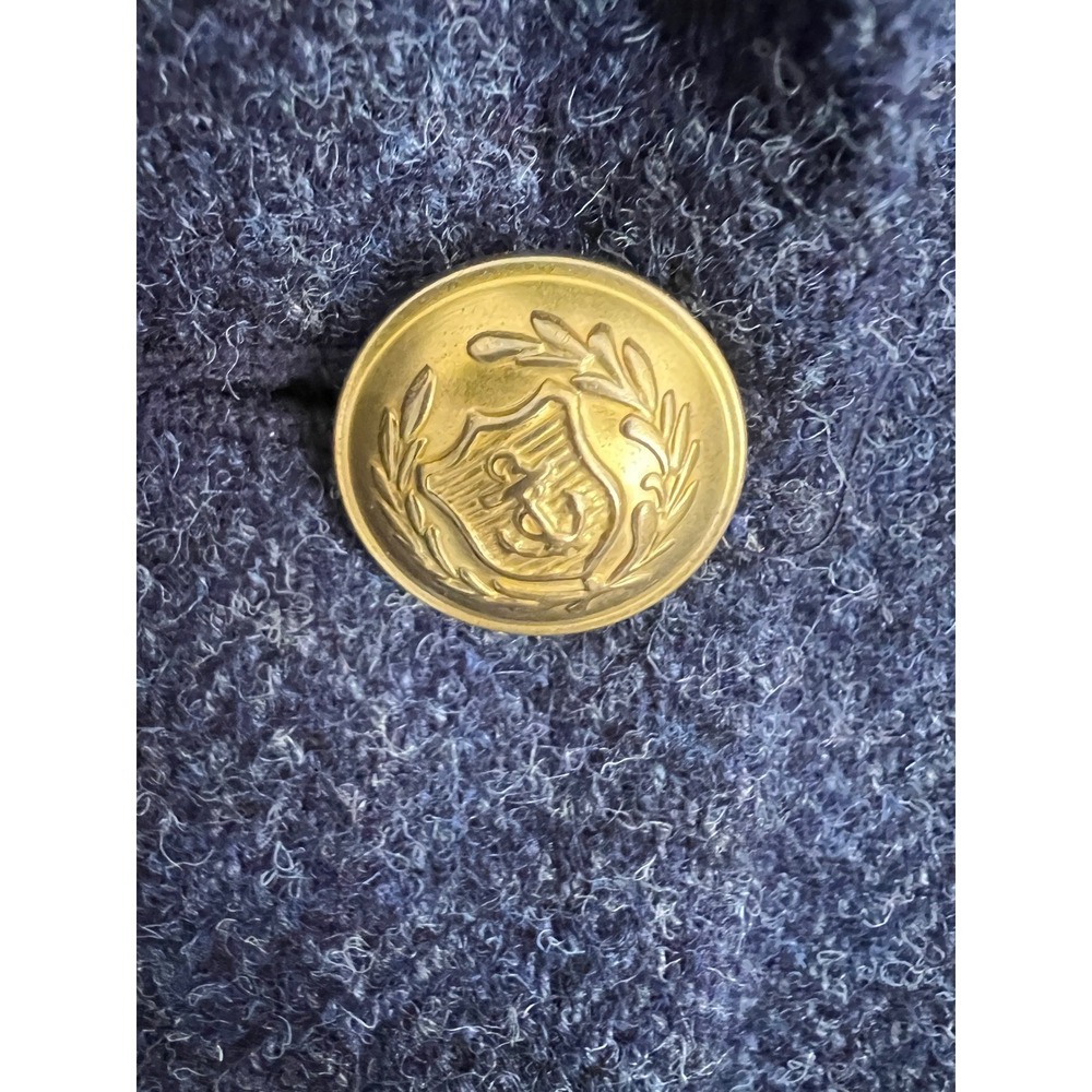 J.Crew Blazer Women Blue Herringbone British Moon Wool Gold Button Old Money 18 - Picture 3 of 13